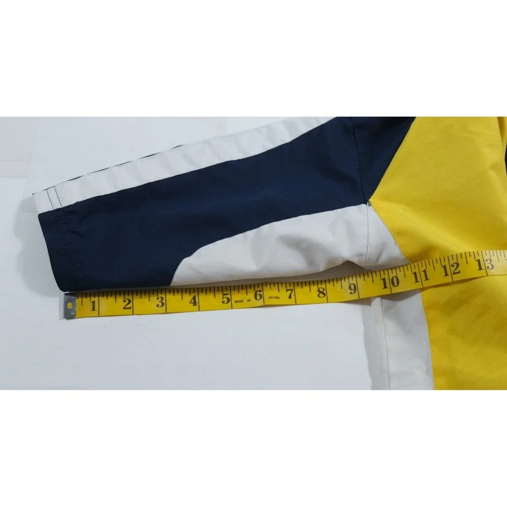 Nike Jacket Kids 4T Yellow Blue White Windbreaker Full Zip Swoosh Logo